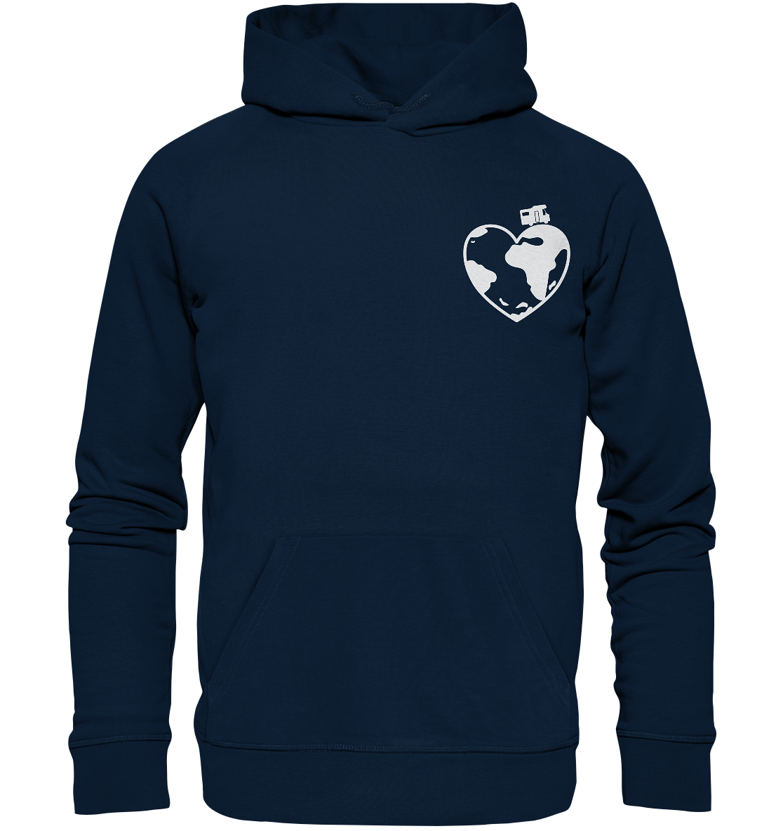 Herz Globus - Organic Hoodie