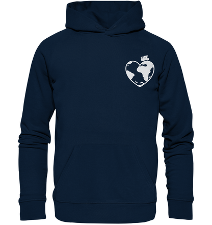 Herz Globus - Organic Hoodie