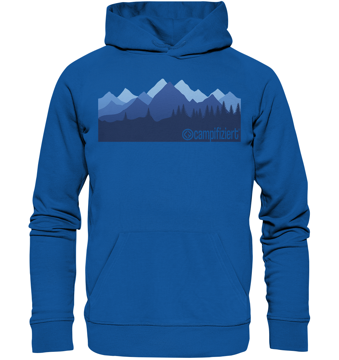 campifiziert® blaue Berge - Organic Hoodie