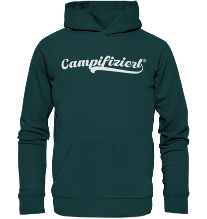 campifiziert® retro weiß - Organic Hoodie