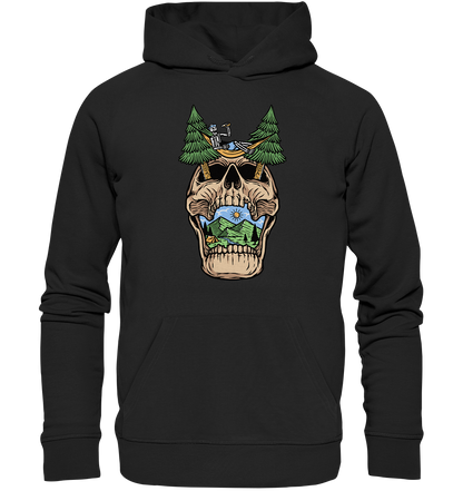 Chilling Skull Camping - Organic Hoodie