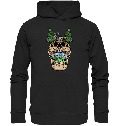 Chilling Skull Camping - Organic Hoodie