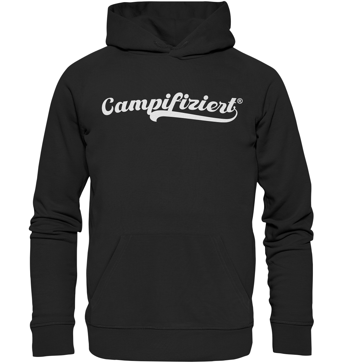 campifiziert® retro weiß - Organic Hoodie