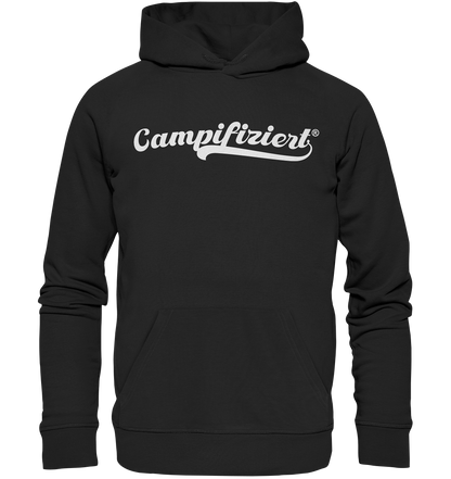 campifiziert® retro weiß - Organic Hoodie