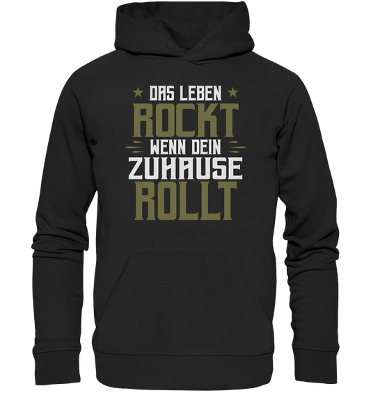 Das Leben rockt - Organic Hoodie