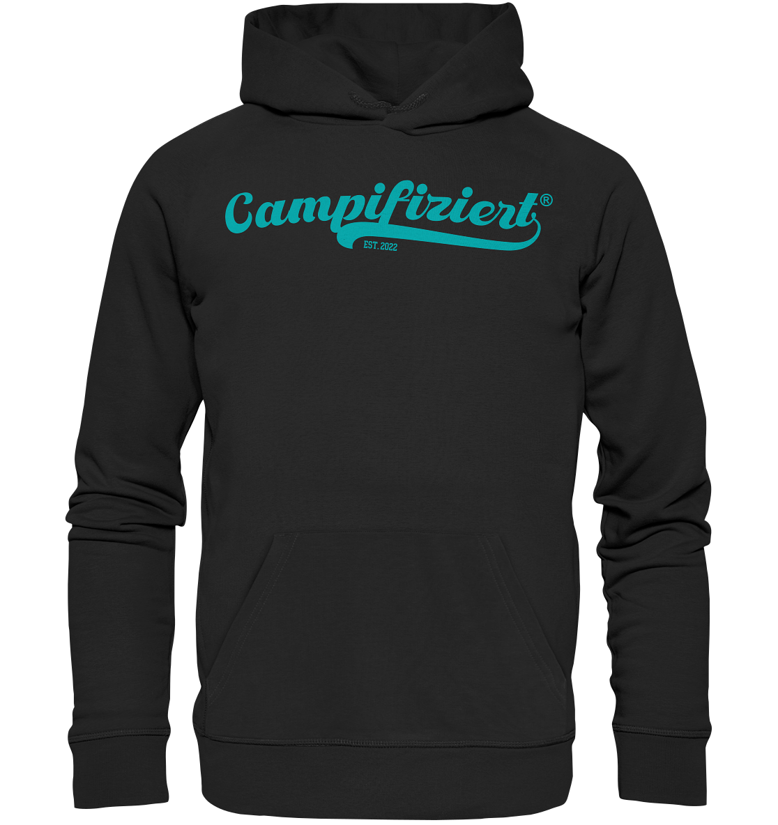 campifiziert® retro türkis neu - Organic Hoodie