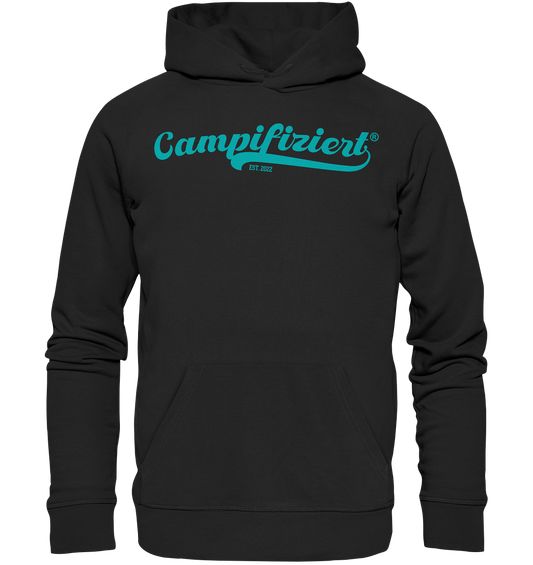 campifiziert® retro türkis neu - Organic Hoodie