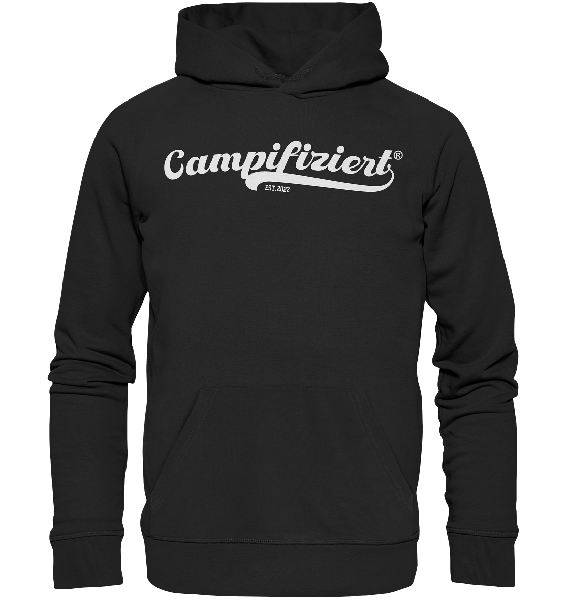 campifiziert® retro weiß neu - Organic Hoodie