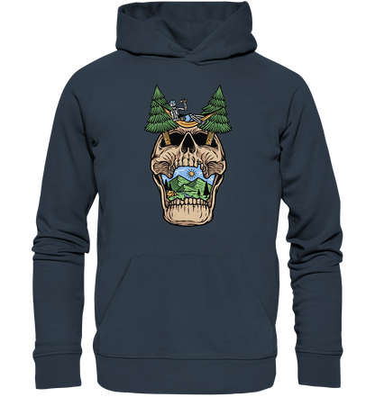 Chilling Skull Camping - Organic Hoodie