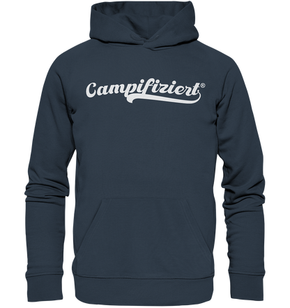 campifiziert® retro weiß - Organic Hoodie