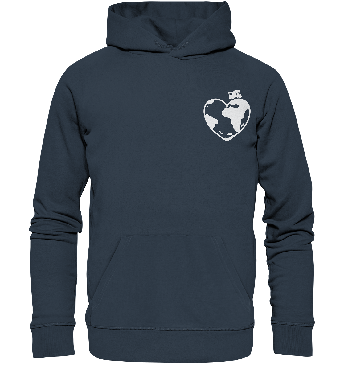 Herz Globus - Organic Hoodie