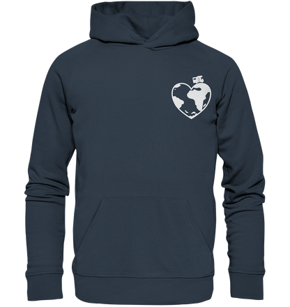 Herz Globus - Organic Hoodie
