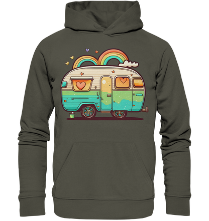 Hippie Wohnwagen - Organic Hoodie