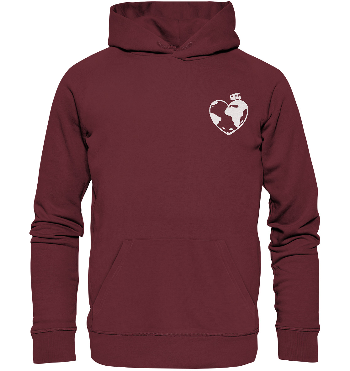 WoMo Herz Globus - Organic Hoodie