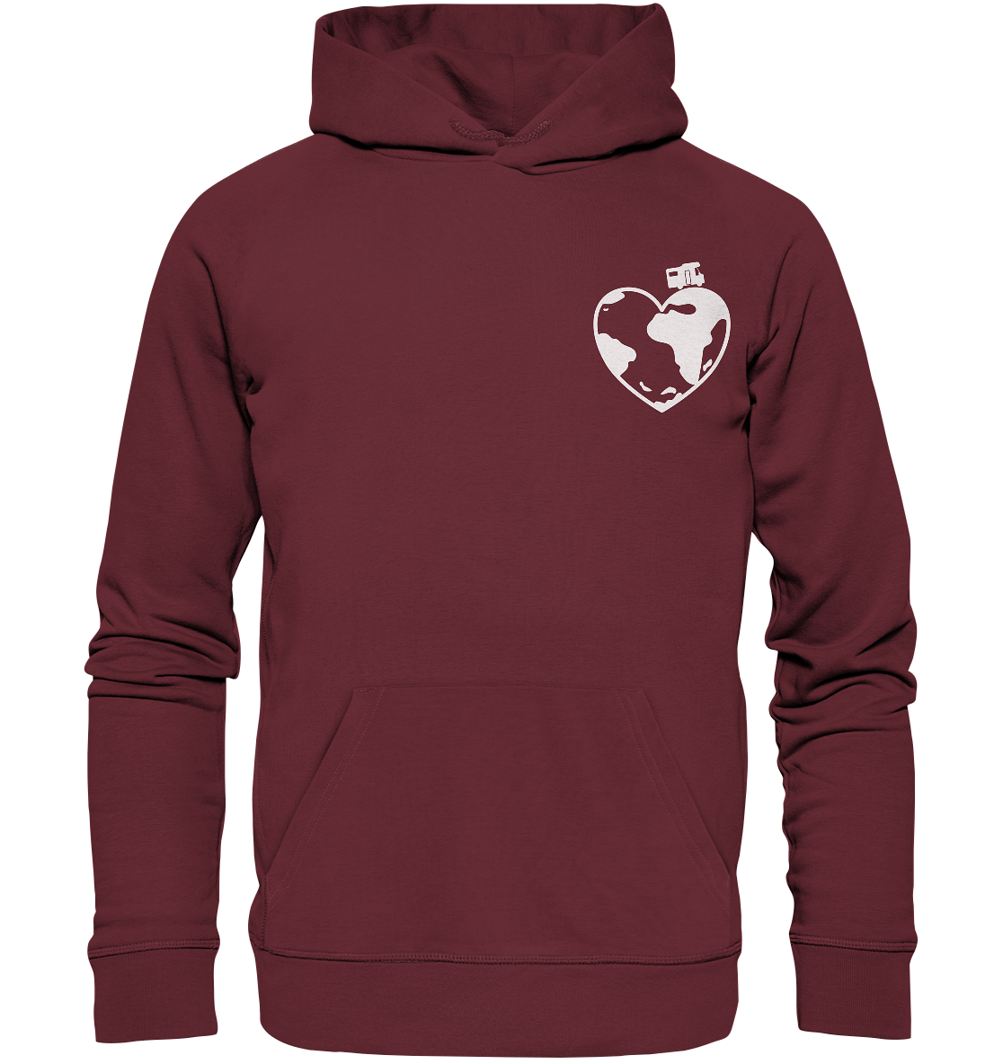 Herz Globus - Organic Hoodie
