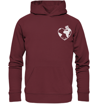 Herz Globus - Organic Hoodie