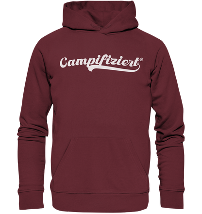 campifiziert® retro weiß - Organic Hoodie