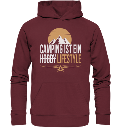 Camping ist ein Lifestyle - Organic Hoodie