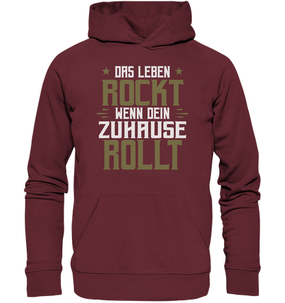 Das Leben rockt - Organic Hoodie