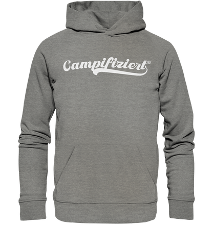 campifiziert® retro weiß - Organic Hoodie