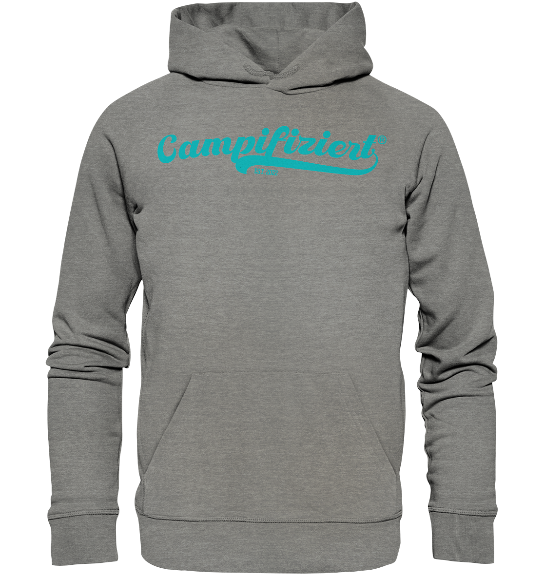 campifiziert® retro türkis neu - Organic Hoodie