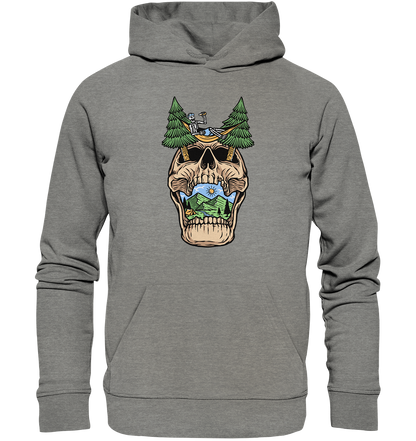 Chilling Skull Camping - Organic Hoodie