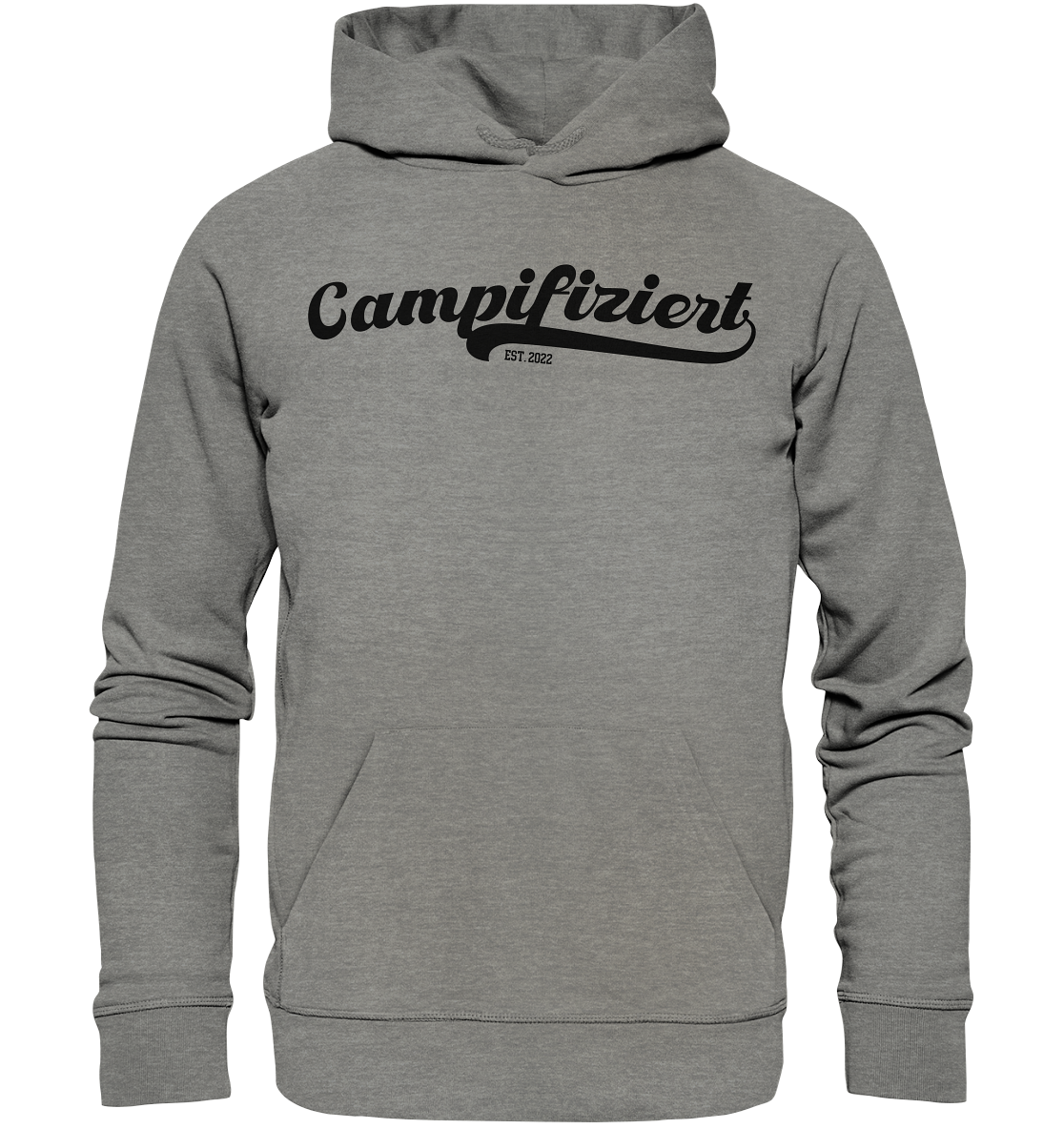 campifiziert® retro schwarz - Organic Hoodie