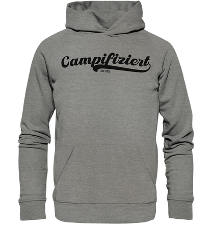 campifiziert® retro schwarz - Organic Hoodie