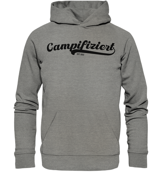 campifiziert® retro schwarz - Organic Hoodie