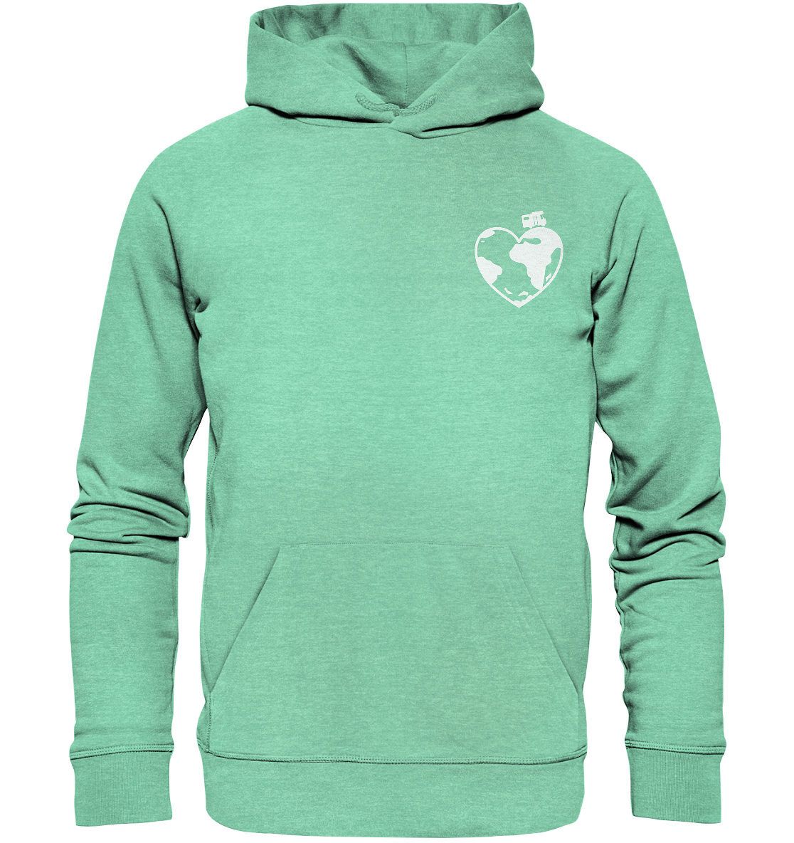 WoMo Herz Globus - Organic Hoodie