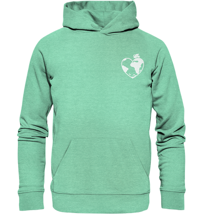 WoMo Herz Globus - Organic Hoodie