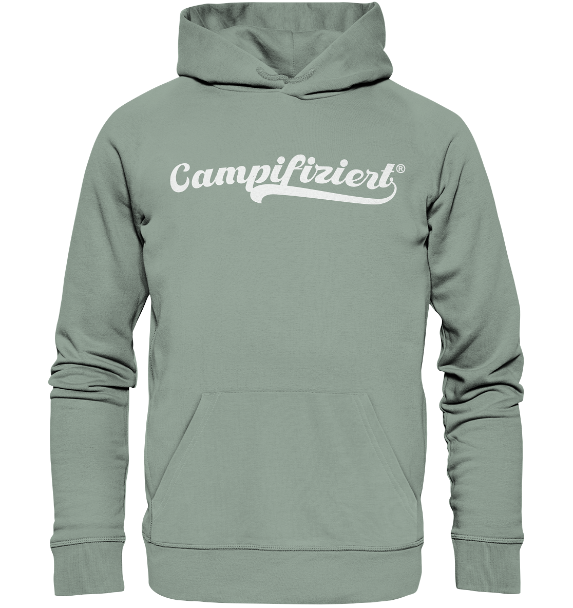 campifiziert® retro weiß - Organic Hoodie