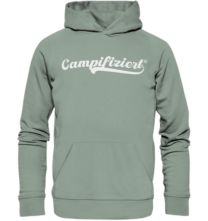 campifiziert® retro weiß - Organic Hoodie