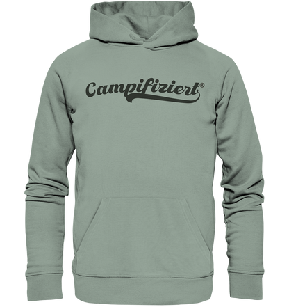 campifiziert® retro schwarz - Organic Hoodie