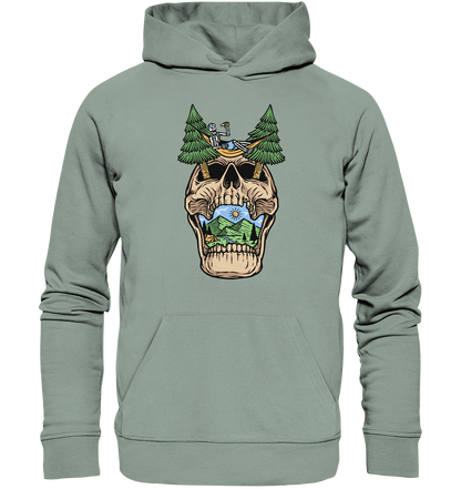 Chilling Skull Camping - Organic Hoodie