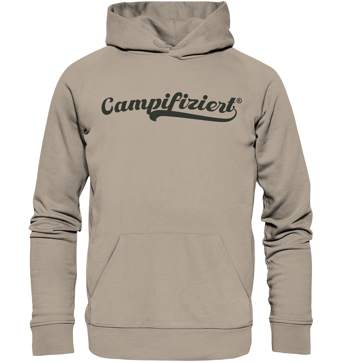 campifiziert® retro schwarz - Organic Hoodie