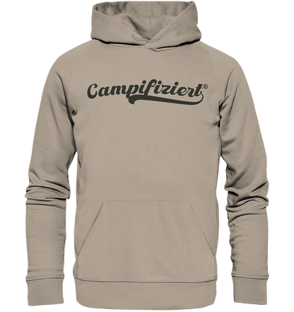 campifiziert® retro schwarz - Organic Hoodie