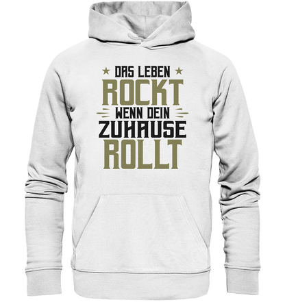 Das Leben rockt - Organic Hoodie