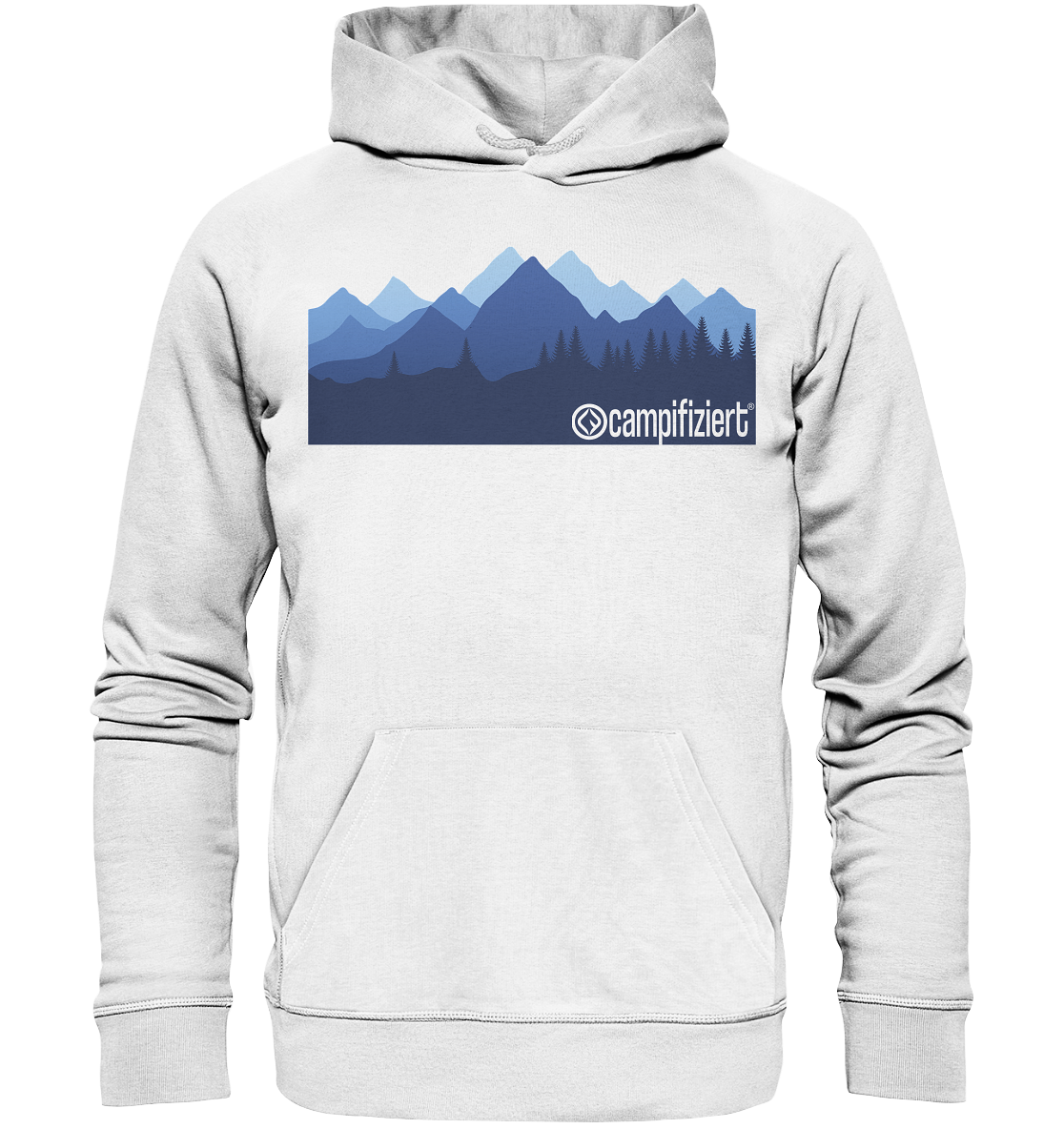 campifiziert® blaue Berge - Organic Hoodie