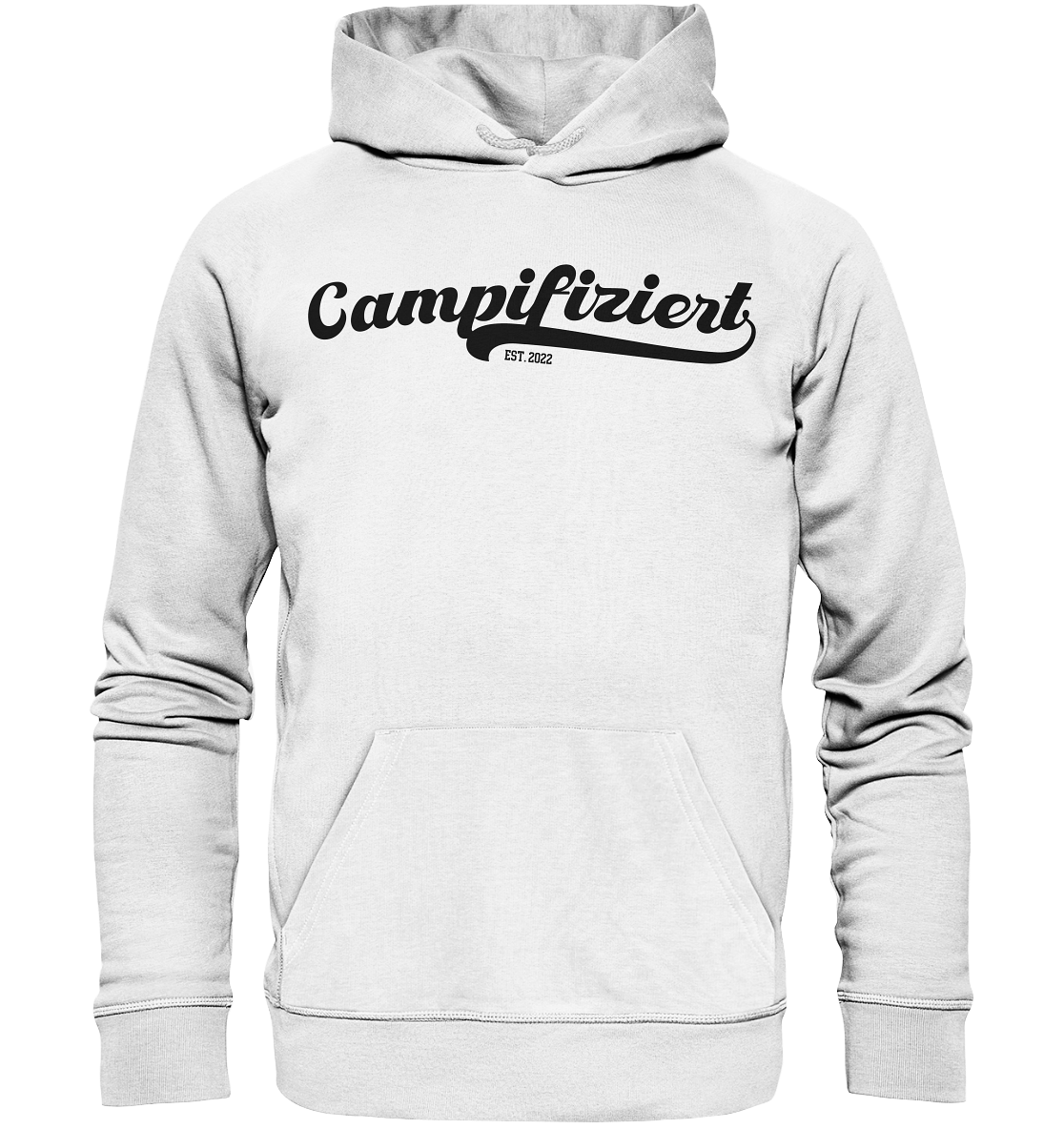 campifiziert® retro schwarz - Organic Hoodie