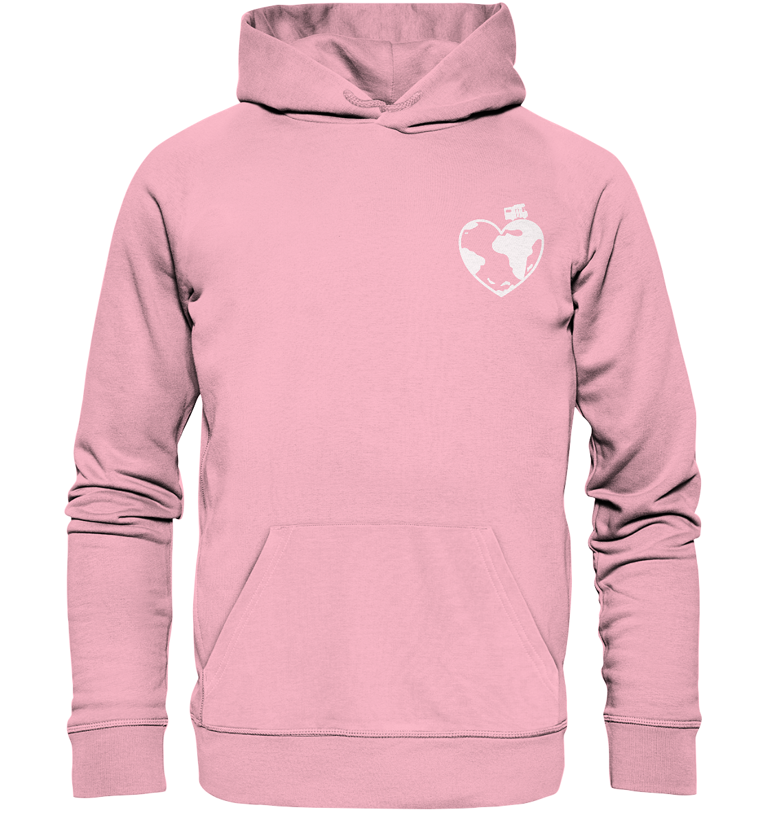 WoMo Herz Globus - Organic Hoodie