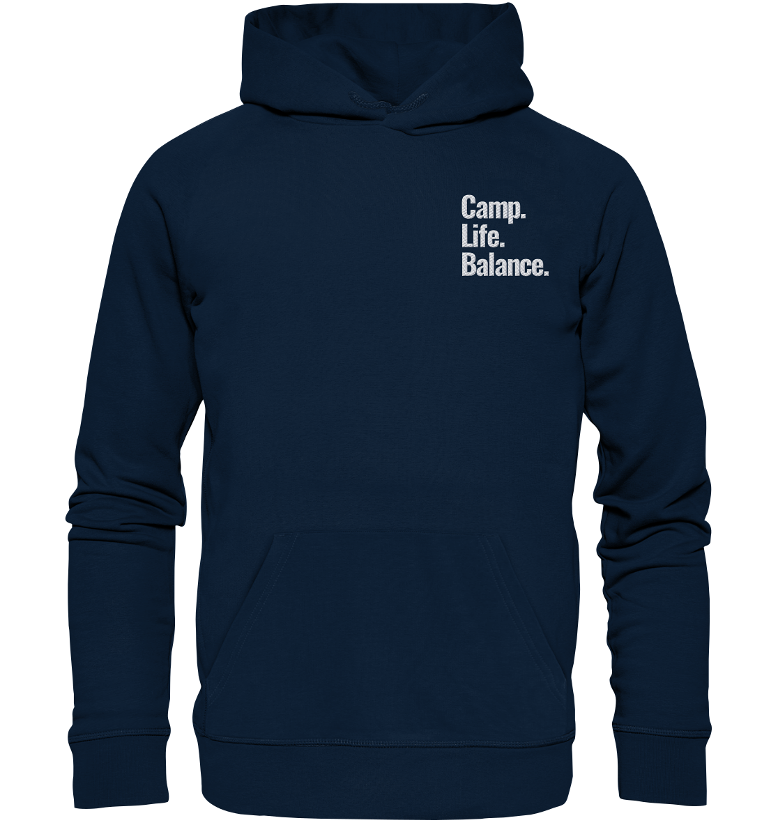 Camp.Life.Balance Stick weiß - Organic Hoodie (Stick)