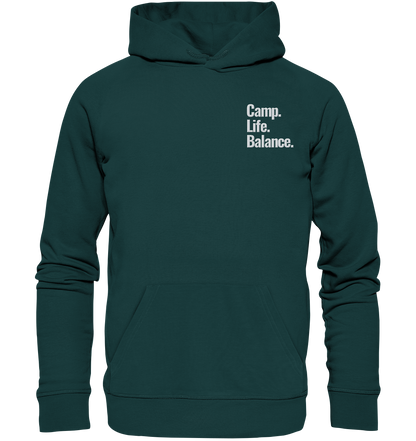 Camp.Life.Balance Stick weiß - Organic Hoodie (Stick)