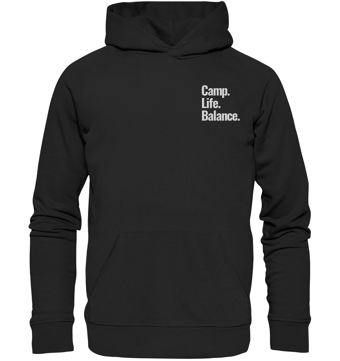 Camp.Life.Balance Stick weiß - Organic Hoodie (Stick)