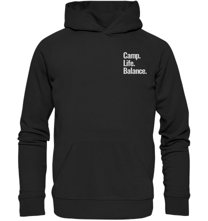 Camp.Life.Balance Stick weiß - Organic Hoodie (Stick)