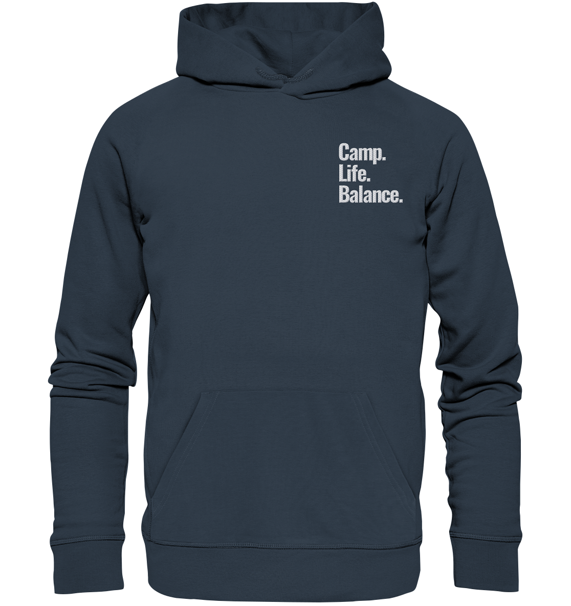 Camp.Life.Balance Stick weiß - Organic Hoodie (Stick)