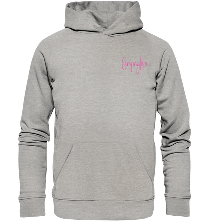 Campingliebe #4 Rosa - Organic Hoodie (Stick)