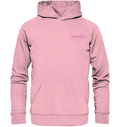 Campingliebe #4 Rosa - Organic Hoodie (Stick)