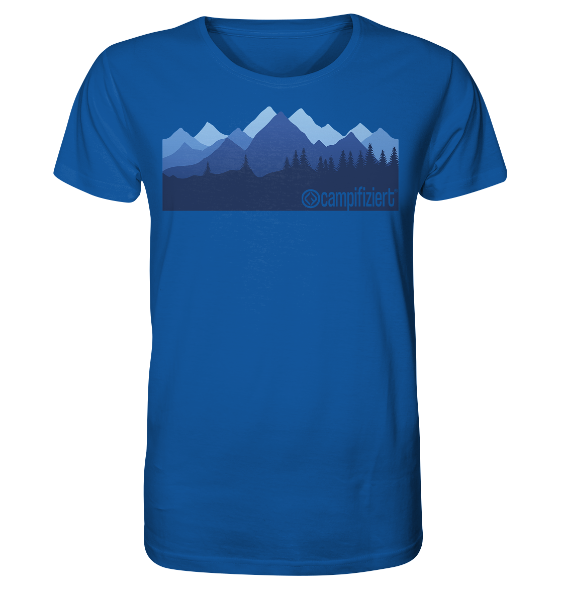 campifiziert® blaue Berge - Organic Shirt