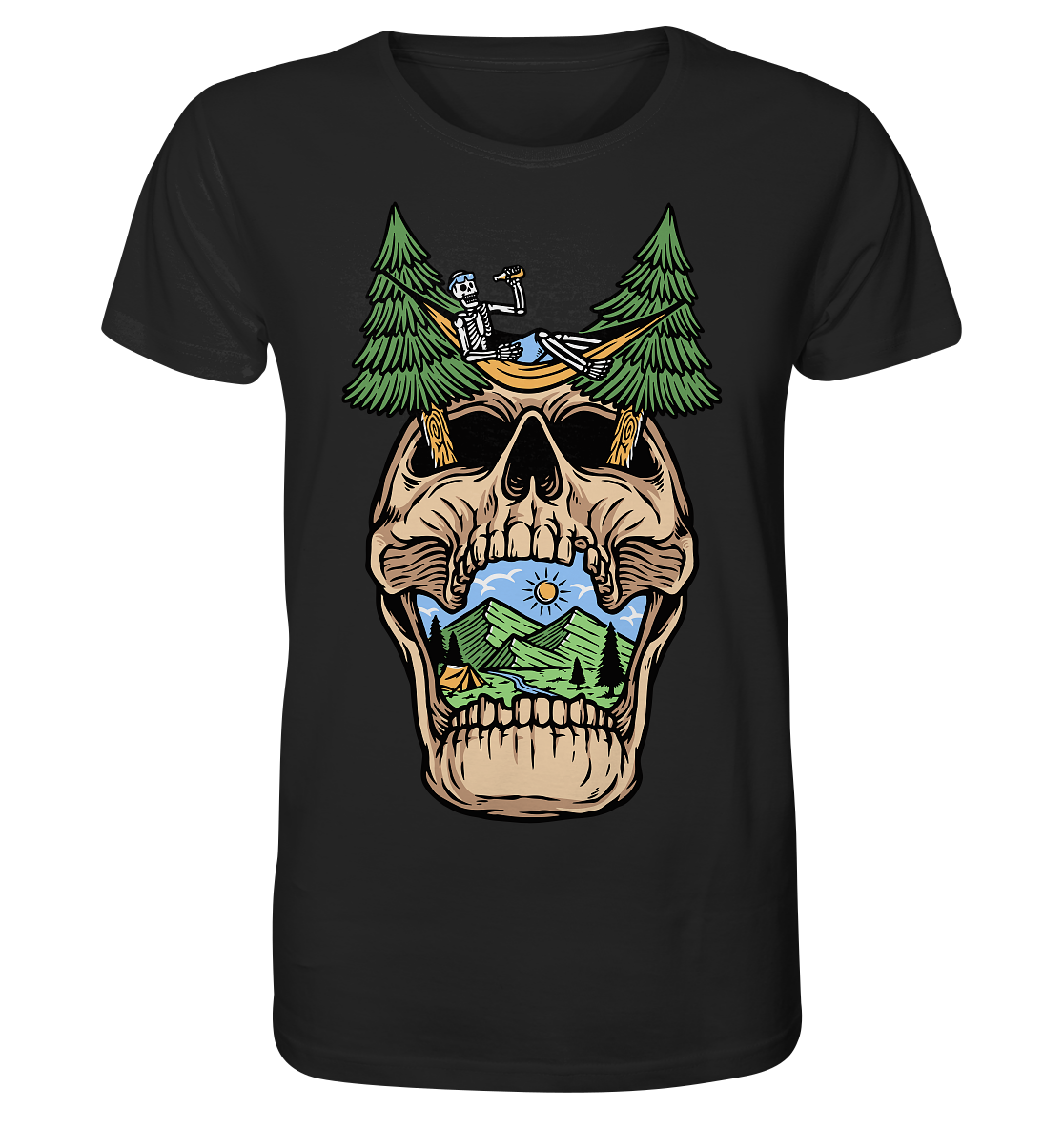 Chilling Skull Camping - Organic Shirt
